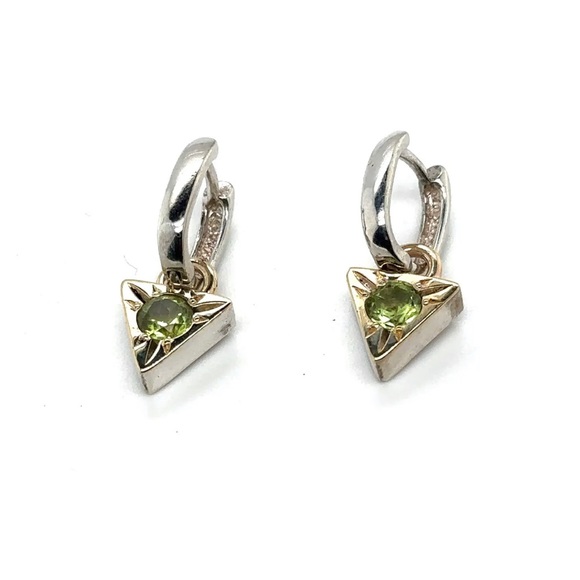 David & Ronnie Peridot 925 Silver & 14K Accented Necklace & Earrings Set - Picture 3 of 8